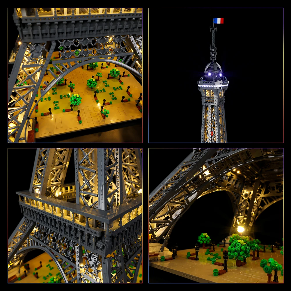 Conjunto de iluminação LED adequado para LEGO Torre Eiffel 10307 blocos de construção brinquedos de lâmpada (não inclui tijolos de modelo)