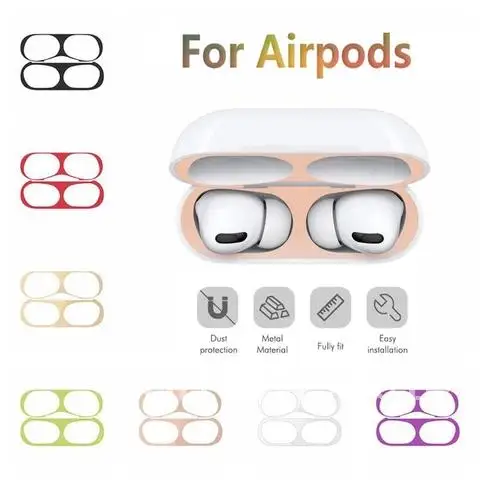 

Airpods pro 2 3 Case Ultra Thin Metal Dust Guard Inner Cover For Air pods pro 2 Eirpods Pro New 2019 Airpots Etui Dust Guard