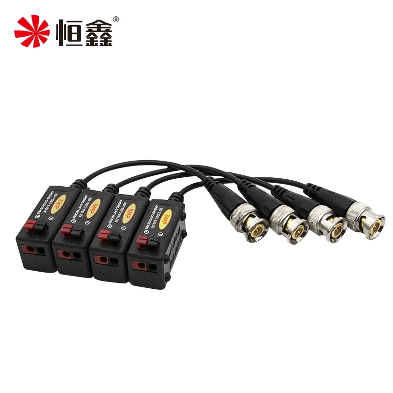 1Pair 8MP Assembled Type Passive HD Video Balun Transmission 4K BNC Monitor Twisted Pair Transmitter For AHD CVI TVI CCTV Camera