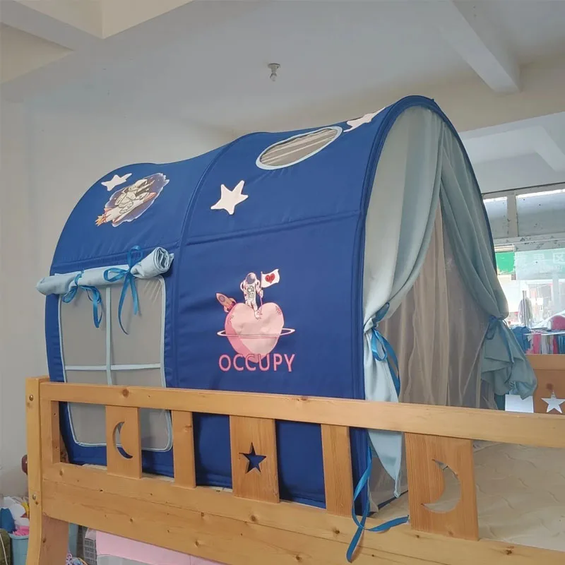 Cute Cartoon Pattern Bed Tent Toys Indoor Play House With Window Portable Light Blocking Bed Tent For Boys Girls
