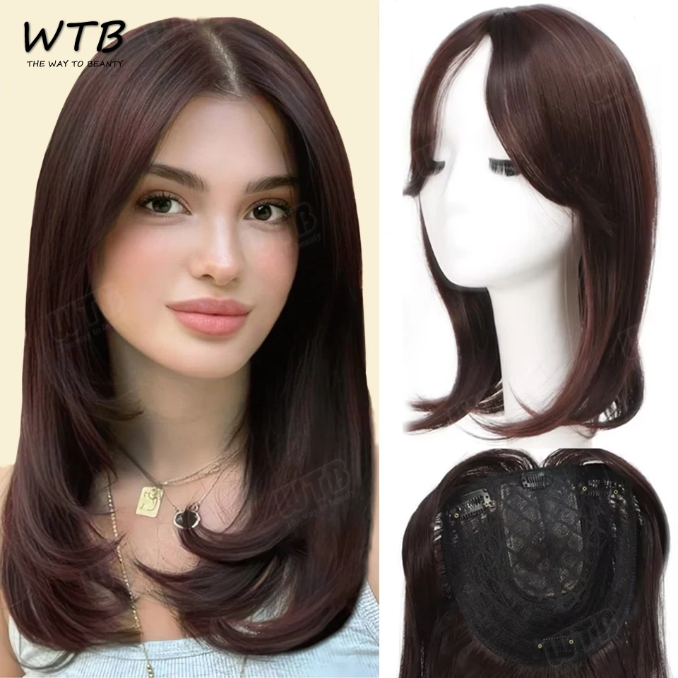 

Synthetic Hair Topper Wigs Clip in Hair 360°Cover Hair Toppers for Women Fluffy Toppers Hair Pieces for Women with Thinning Hair