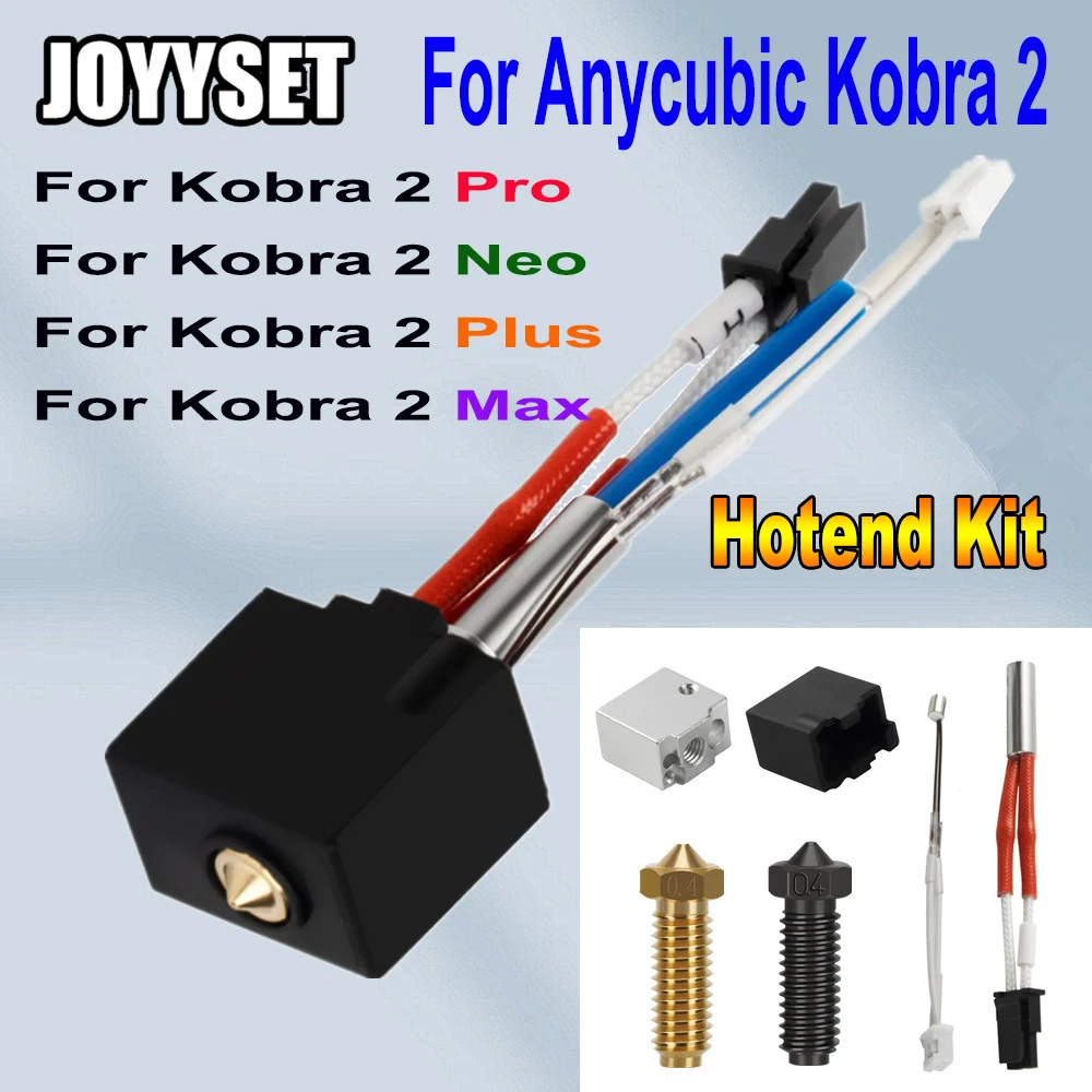 Hotend For Anycubic Kobra 2 3D Printer Parts 24V 60W Heater NTC100K Hard Steel Nozzle for Anycubic Kobra 2 Neo/Plus Hot end Kit