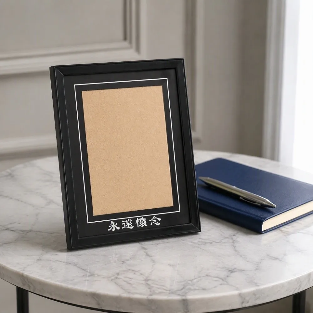Nostalgic Style Rectangular Memorial Photo Frame Deceased Classic Display Holders Vintage Picture Storage Frame Wall Mounting