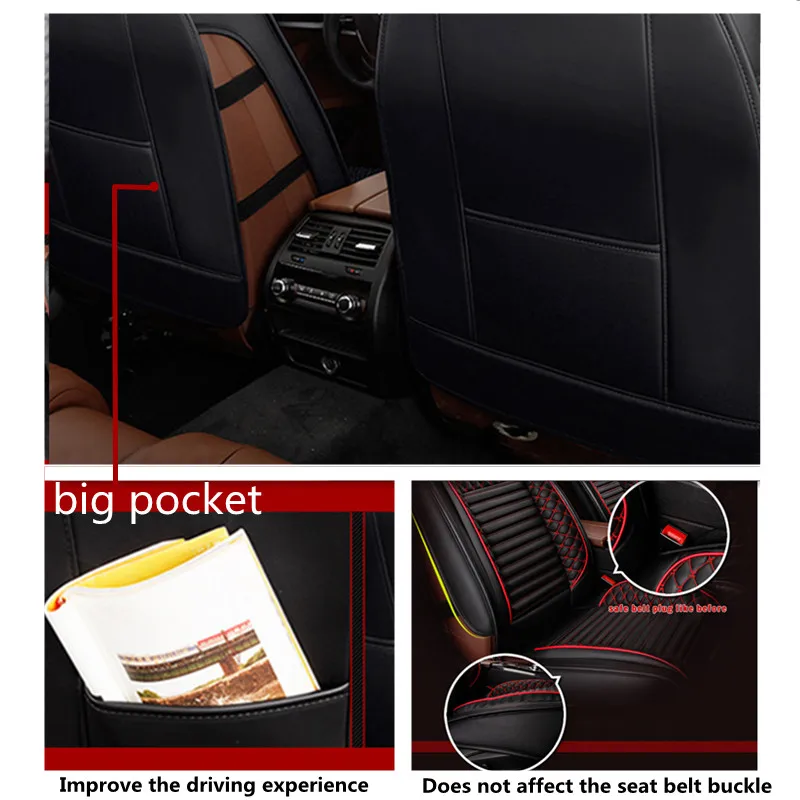 Car Seat Cover Leather For SEAT Ateca Arona Exeo Sonstiges Leon e-Hybrid Tarraco Auto Chair Mat Car Interrior Accessories