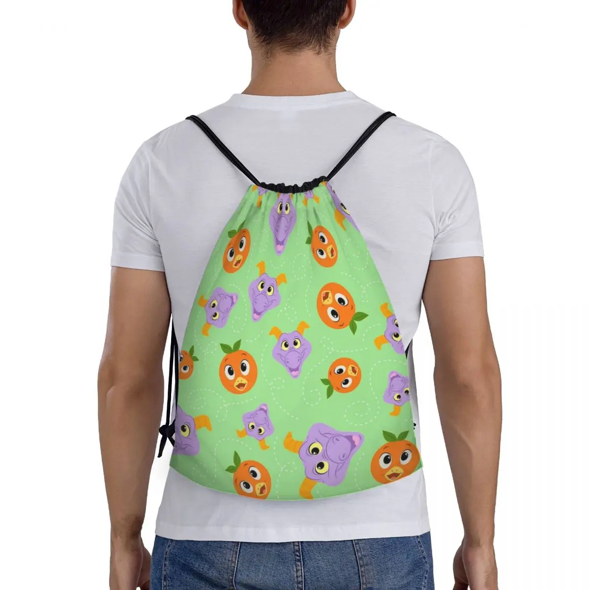 

Festival Fresh - Figment And Orange Bird Backpacks Casual Portable Drawstring Bags Storage Bag Book Bags For Travel Students