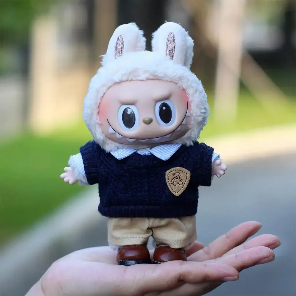 17cm Mini Plush Doll'S Clothes Outfit Accessories For Korea Kpop Exo Labubu Idol Travel suit sweater Clothing Gift