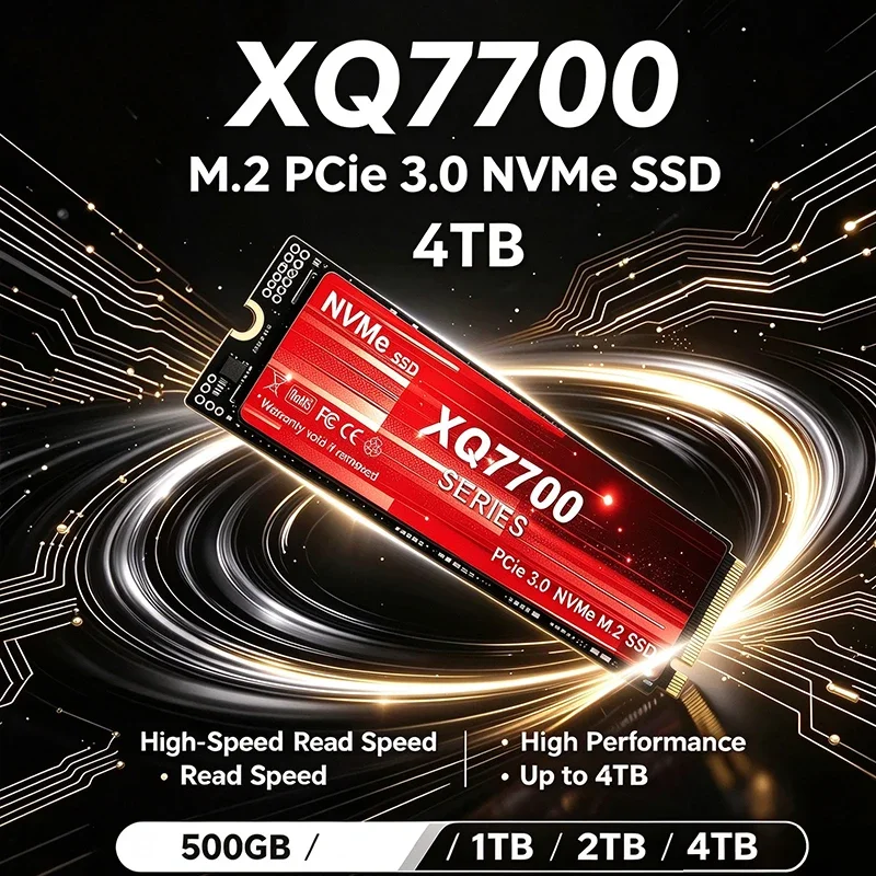 Original XQ7700 PCIe3.0 M.2 NVMe SSD 1TB 2TB 4TB High-speed SSD Internal Solid State Drive M2 2280 SSD for Content Creators