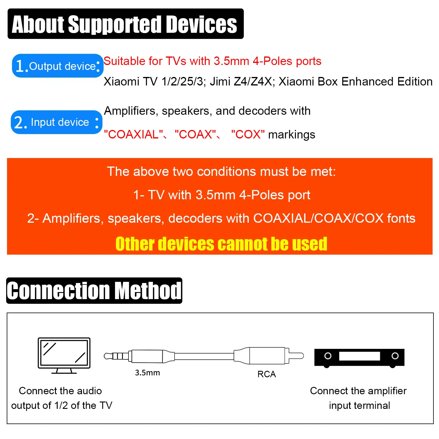 3.5mm To RCA Digital Coaxial Audio Cable 3.5mm 4-Poles To RCA Coaxial Cable for Stereo HiFi Home TV Theater Amplifier Decoder