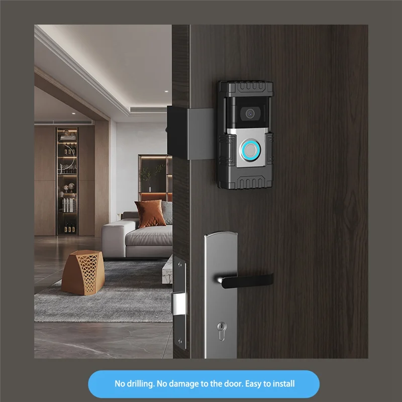 AD41-مكافحة سرقة جرس باب يتضمن شاشة عرض فيديو جبل الباب ل Ring جرس باب يتضمن شاشة عرض فيديو 1/2/3/3 Plus/4/2020/2023 جرس الباب جبل تصاعد