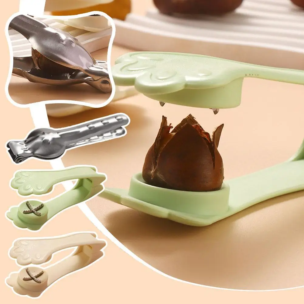 Chestnut Clip Chestnut Tool Cross Chestnut Opener Multifunctional Nut Walnut Clip Opener Tool Sheller  Kitchen Utensils Kit