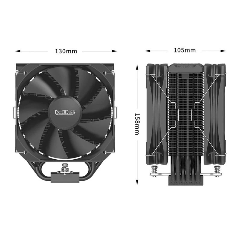 

Pccooler EX6000 6X6mm Pure Copper Composite Heat Pipe CPU Cooler High-Performance Radiators For AMD AM4 LGA 1200/ 115X/1700