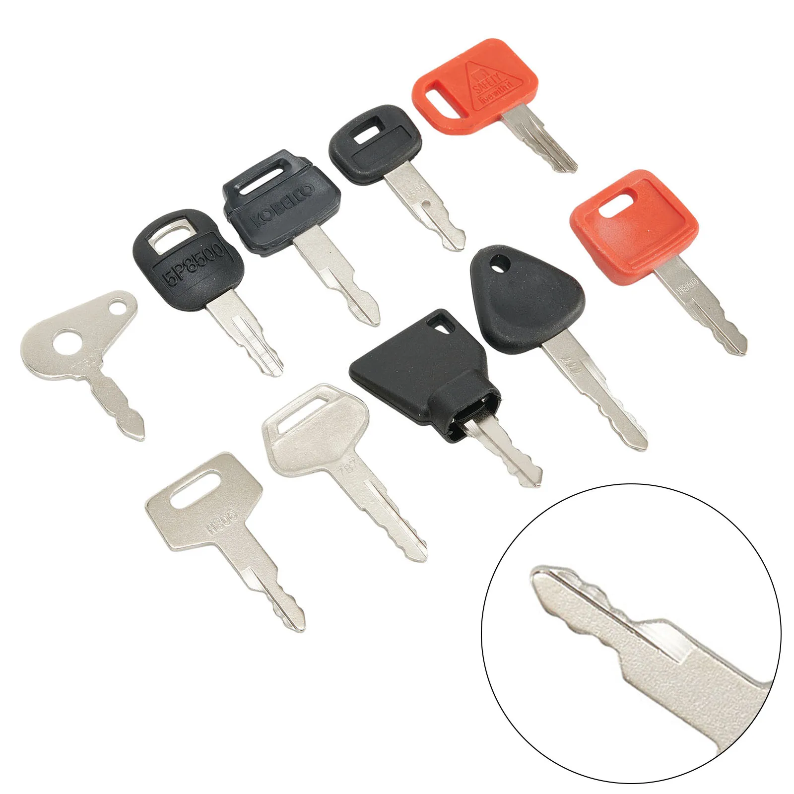10 KEY SET Master Key Ignition Set For Agricultural + Heavy Plant Machinery  For Most Excavators Tractors Heavy Machinery