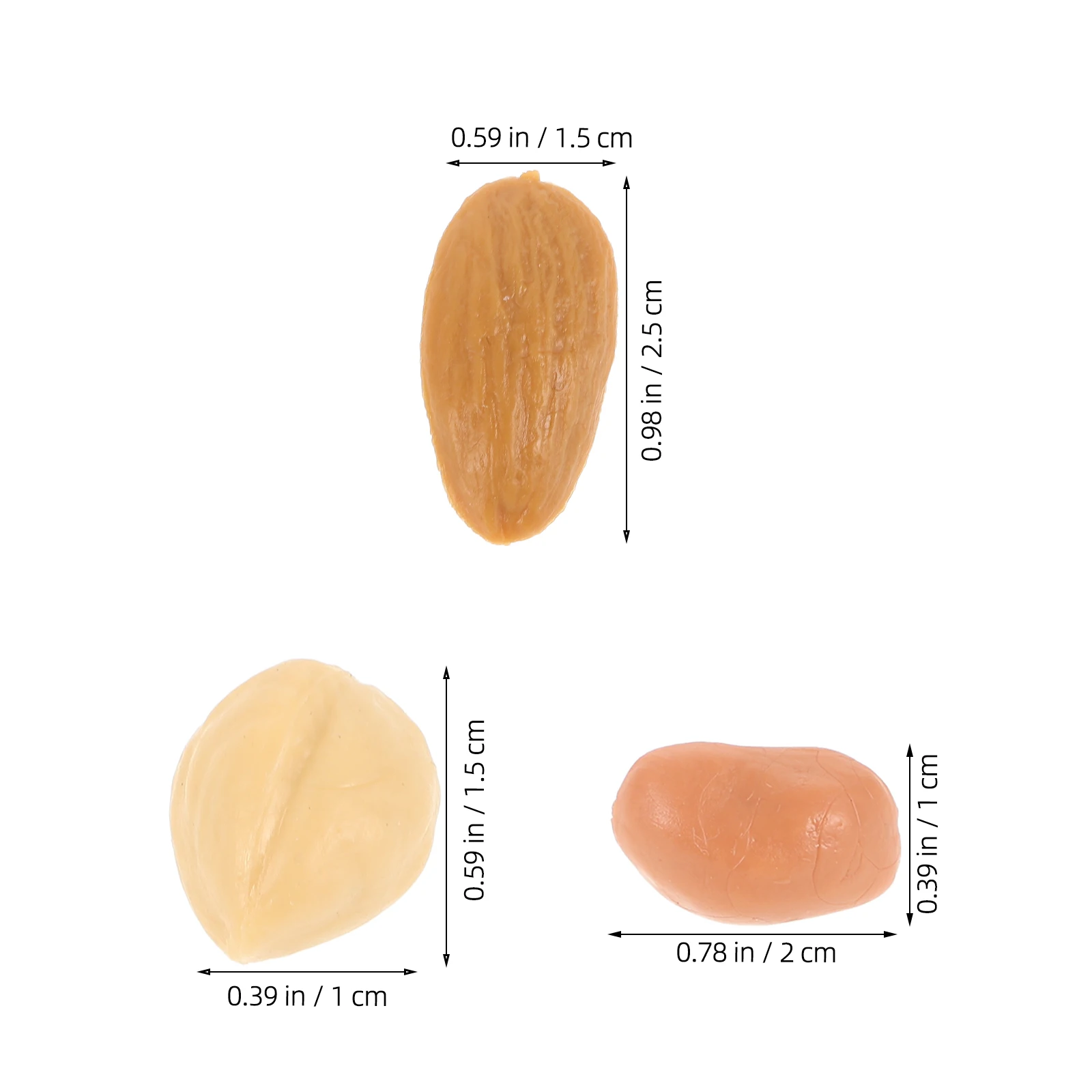 

1 Set Plastic Fake Nuts Realistic Artificial Walnut Peanut Pistachio Mini Decor Diy Hair Accessories House Crafts Simulation Nut