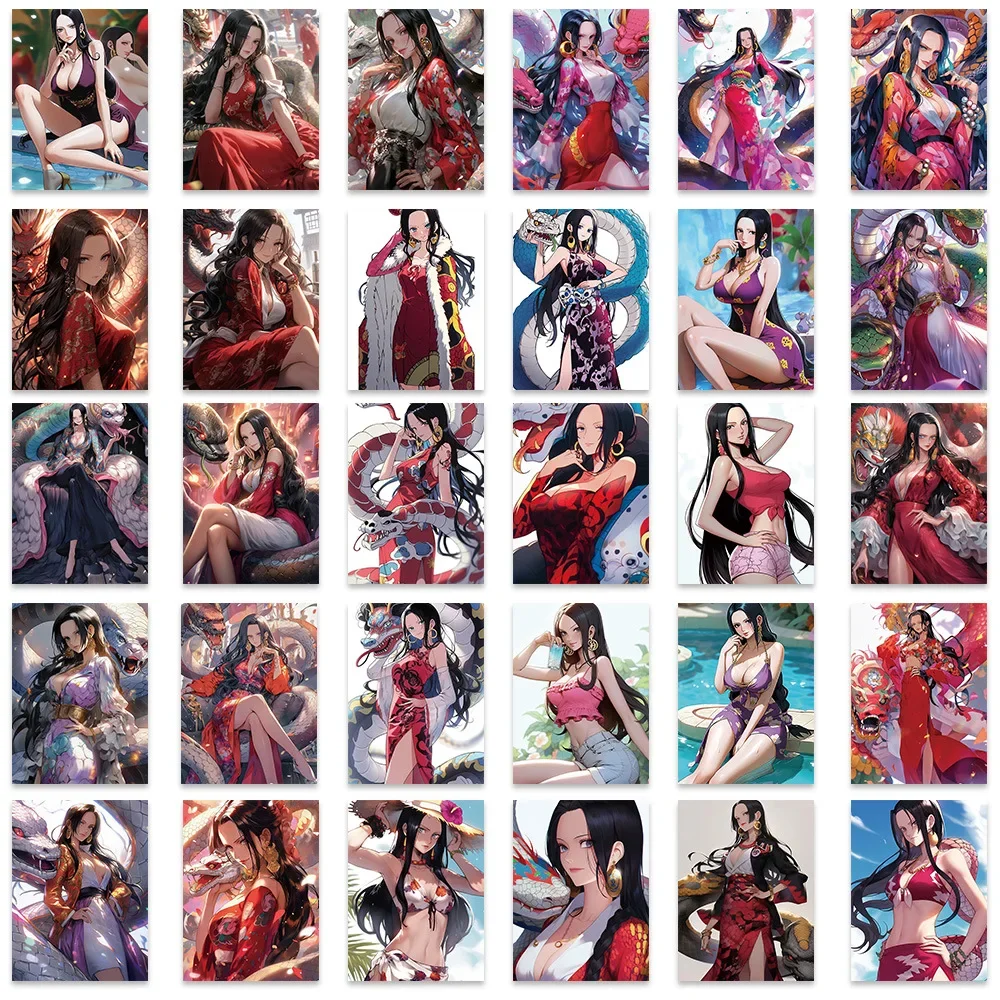 50pcs Anime One Piece Sexy Empress Boa·Hancock Suitcase Phone Case Notebook DIY Decorative Waterproof Laminated Sticker