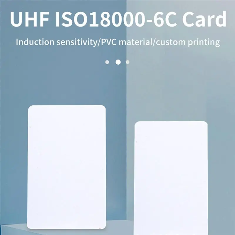 B27B 100 PCS UHF 860-960Mhz Long Read Range White Card Passive UHF RFID PVC Card Electronic Accessories For Access Management