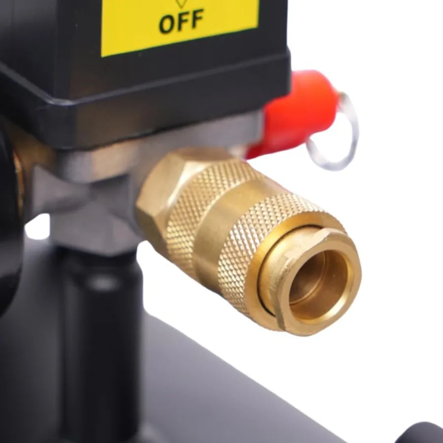 ضاغط هواء فائق الهدوء 6.4 جالون 110 فولت 60 هرتز تصميم خزان فولاذي خالي من الزيت مع مستوى ضوضاء 78 ديسيبل وعجلات مدمجة لفعال #5