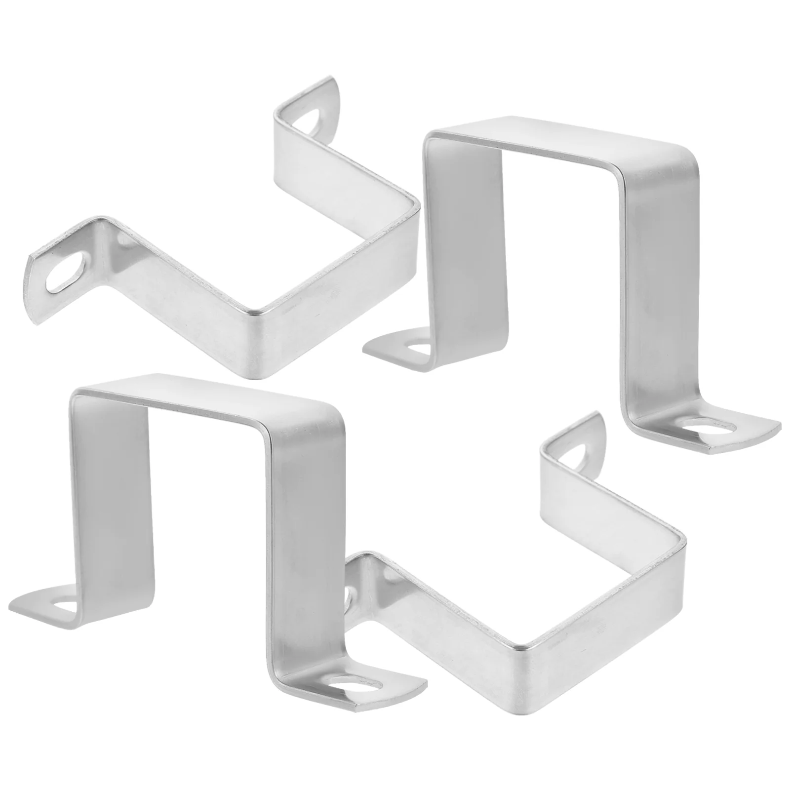 4 Pcs Buckle Drainage Pipes Clamps The Fence Fixing Clip Support Base 304 Stainless Steel Hanger Clips