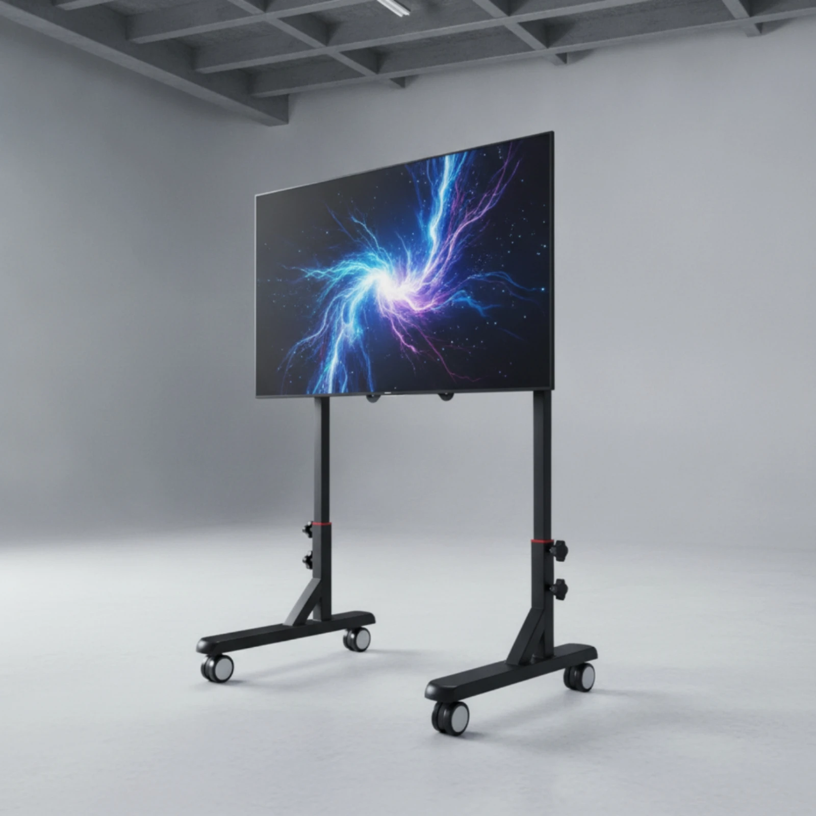 support-tv-mobile-universel-sur-roulettes-mobilier-portable-et-peu-encombrant-pour-les-presentateurs-les-salles-de-reunion-les-bureaux