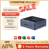 MOREFINE Mini PC Compatible with Windows11Pro 12th Gen AlderLake N305(Up to 3.8GHz) Office PC Mini Desktop Computers WiFi6 BT5.2