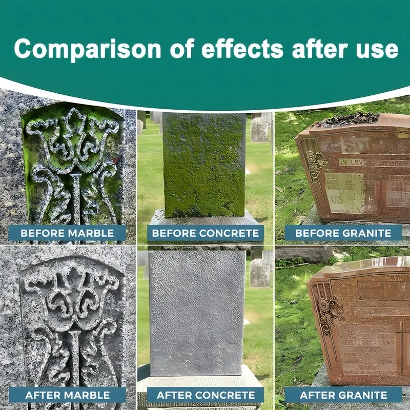 Stone Monument Cleaner, Stain And Rust Remover for Gravestones, And Oil Remover for Stone Sculptures And Statues