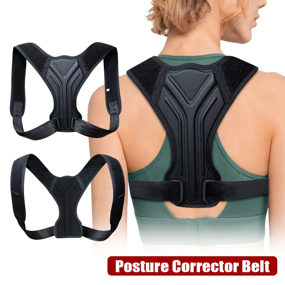 

Adjustable Back Shoulder Posture Corrector Belt Clavicle Spine Support Reshape Your Body Back Neck Brace Home Office Use