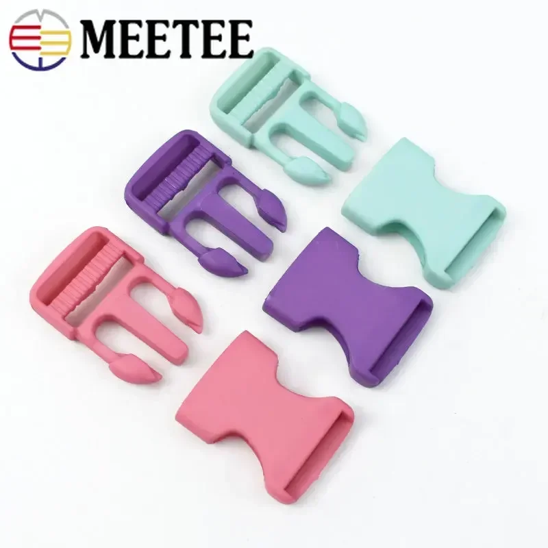 5/10Pcs 15/20/25/30mm Plastic Release Buckle Bag Strap Side Clip Clasp Belt Buckles Dog Collar Adjuster Hook DIY Craft Accessory