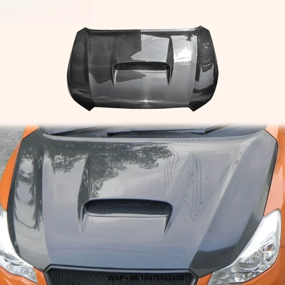 

For Subaru Impreza GJ Sedan GP Hatchback 11-15 Carbon KZ Style Front Vented Hood