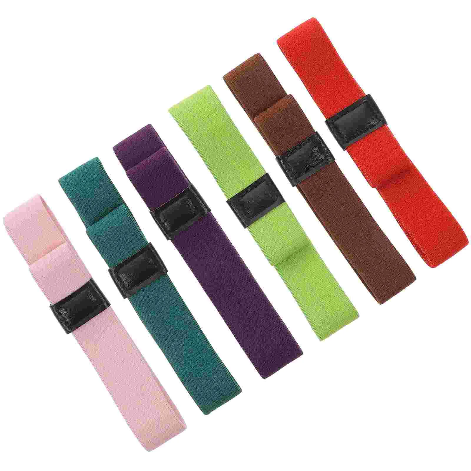 6 Pcs Strap Tray with Lid Elastic Fixing Straps Lunch Cover Premium Colorful Pu Polyester Creative Child