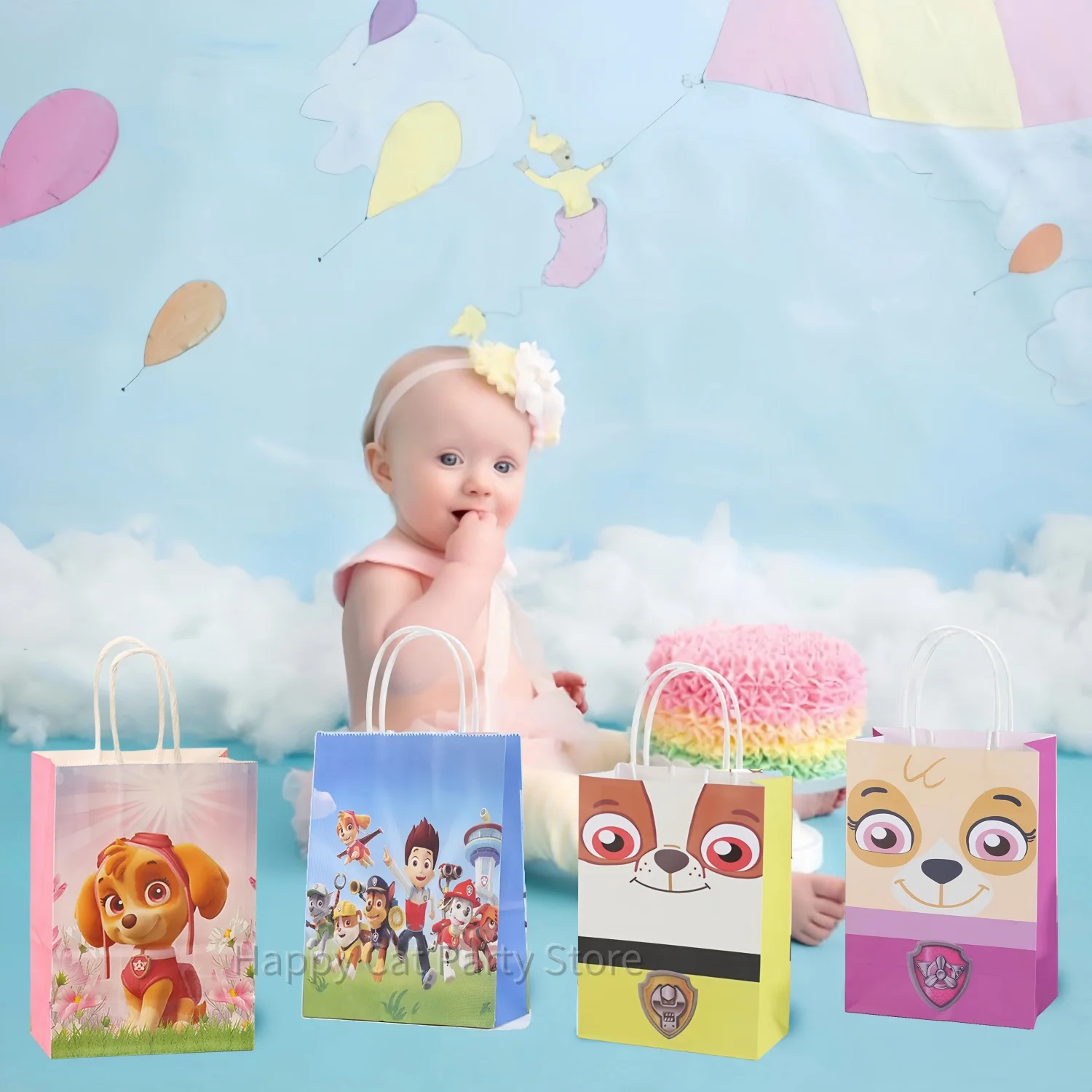PAW Patrol Paper Gift Bags Birthday Decor dog skye candy Bag Patrol paw Biscuit Package PAW Patrol Favors Party Supplies