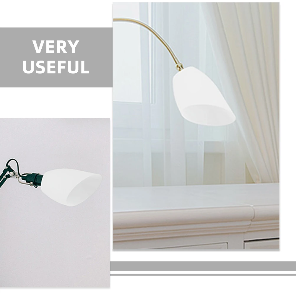 

3Pcs Horseshoe Lampshade White Plastic 42mm Hole Desk Lamp Cover Bedroom Living Room Study Office Table Light Shades Replacement