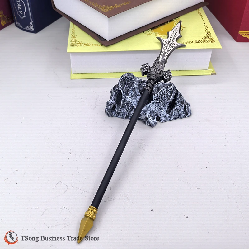 Black Myth Wukong Giant 35cm Yang Jian Spear Replica Three Pointed Double Edged Alloy Prop Model Pro Gaming Room Ornament Toys