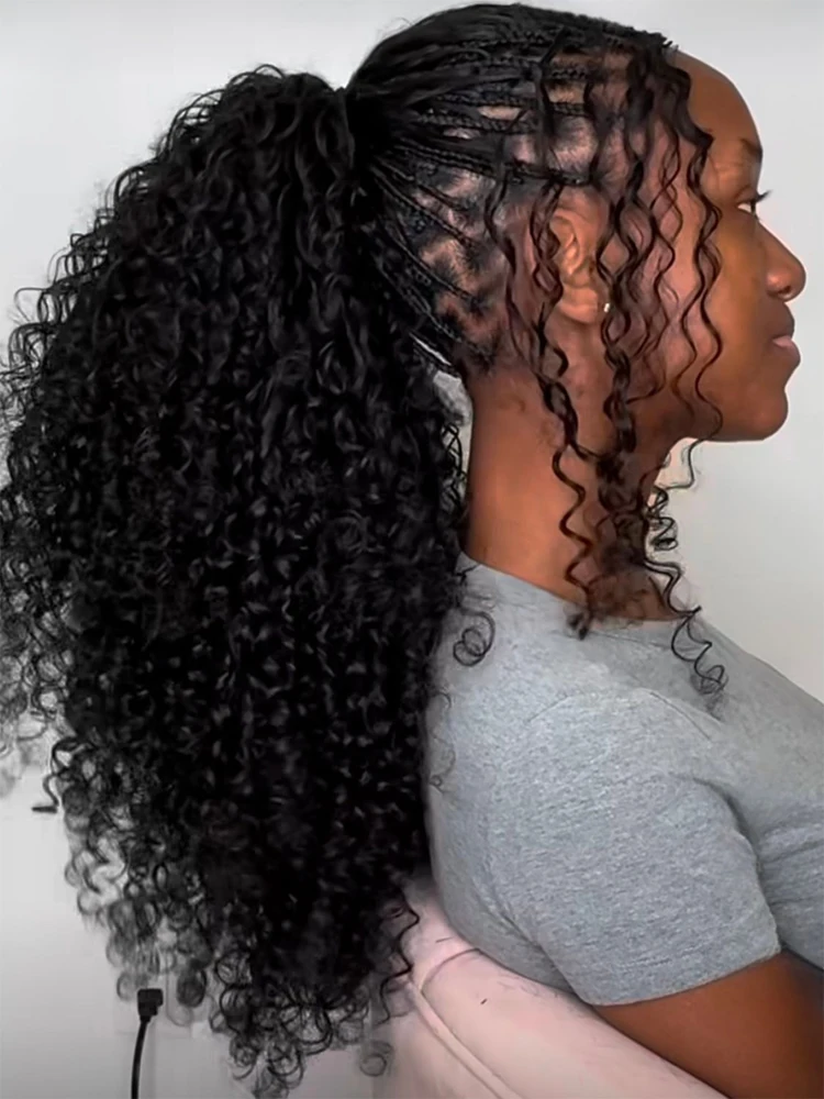 

12A Small Spirals Curly Crochet Human Hair For Braiding Invisible Knot PreSeparated Knotless Feather Deep Curly Hair Extensions