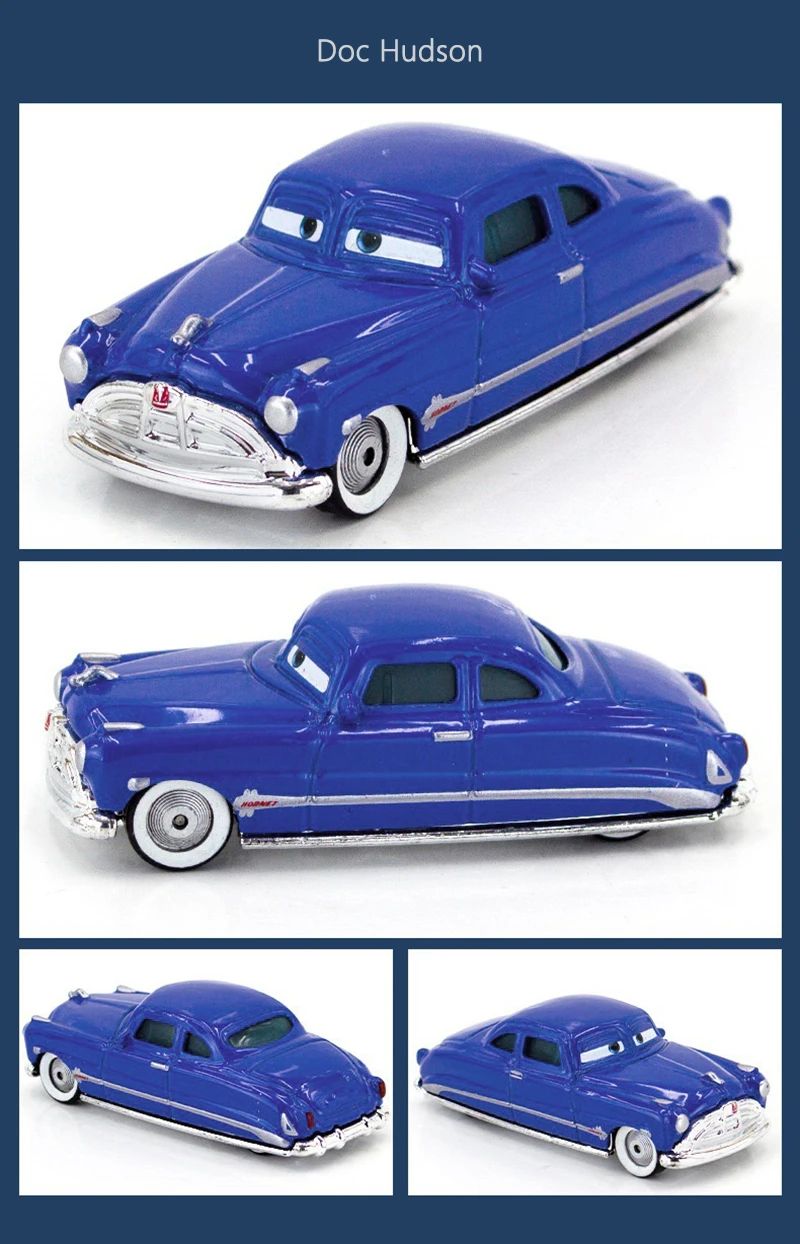 Cars 2 3 Lightning McQueen Mater Sheriff Flo Doc Hudson Rot 1:55 Legierungs-Druckguss-Automodell Kinderspielzeug Geschenk – Detail 11