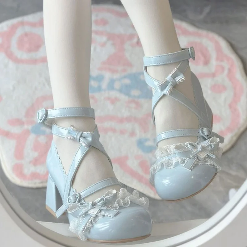 2026 Spring/Fall Mary Jane Leather Flats for Women -Bowknot Height-Increasing Single Shoes, Leg-Lengthening Cute Commuter Shoes