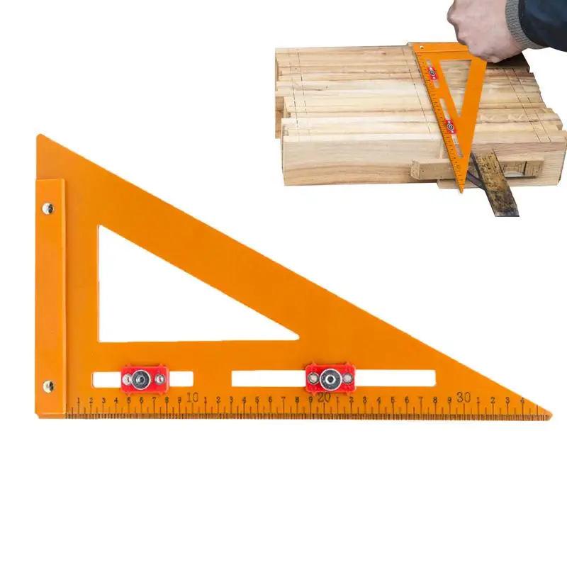 

Multi-Angle Measuring Ruler Triangle Ruler Protractor 2-in-1 Triangle Ruler Measuring Position Scribing Ruler Hole Positioning