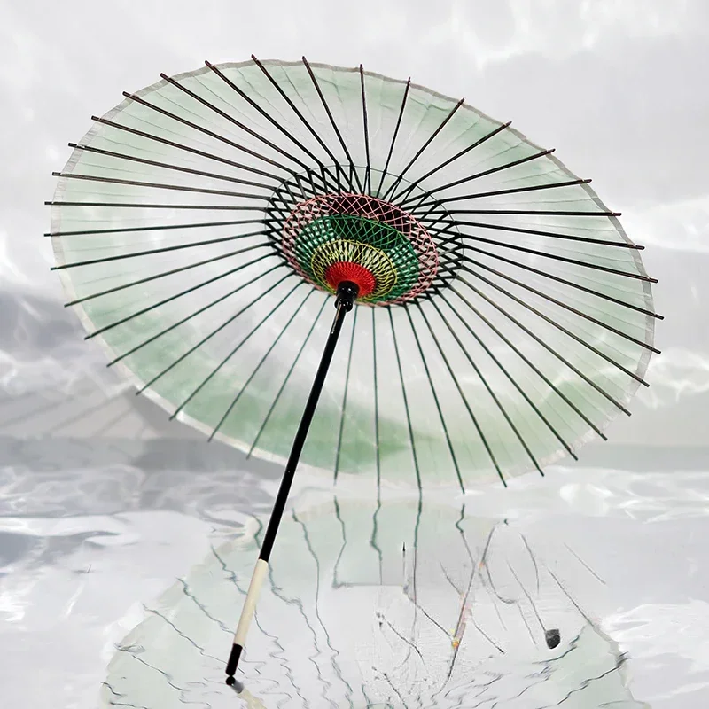 Лидер продажGu Yue Jing Hong, постепенный серый шелковый зонт в древнем стиле, сетка, красный зонтик для фотографий Zhi Zhu Xia Qi Ji