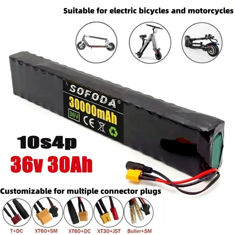 

10S4P 36V 30000mAh Electric Scooter Lithium Battery 18650 battery pack 36V 100Ah Electric Scooter Electric Scooter Battery 36v