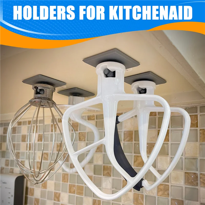 ABBK-Supporti per accessori per robot da cucina, confezione da 4 ganci per accessori per robot da cucina per Kitchenaid All Stand Mixer Attacco