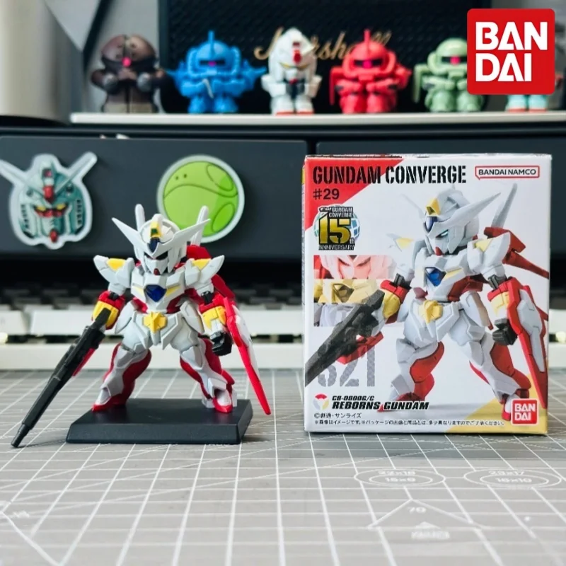 Figura Coleccionable de Anime Bandai Fw Gundam Converge 29 Reborns Gundam Oo Qan T, Modelo de Exhibición para Escritorio, Juguete para Adultos
