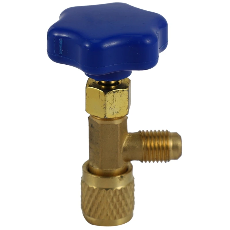 2X Low Pressure Dispensing Valve Bottle Opener 1/4 Sae Connector Refrigerant Bottle Can Tap For R22 R134A R410A Gas