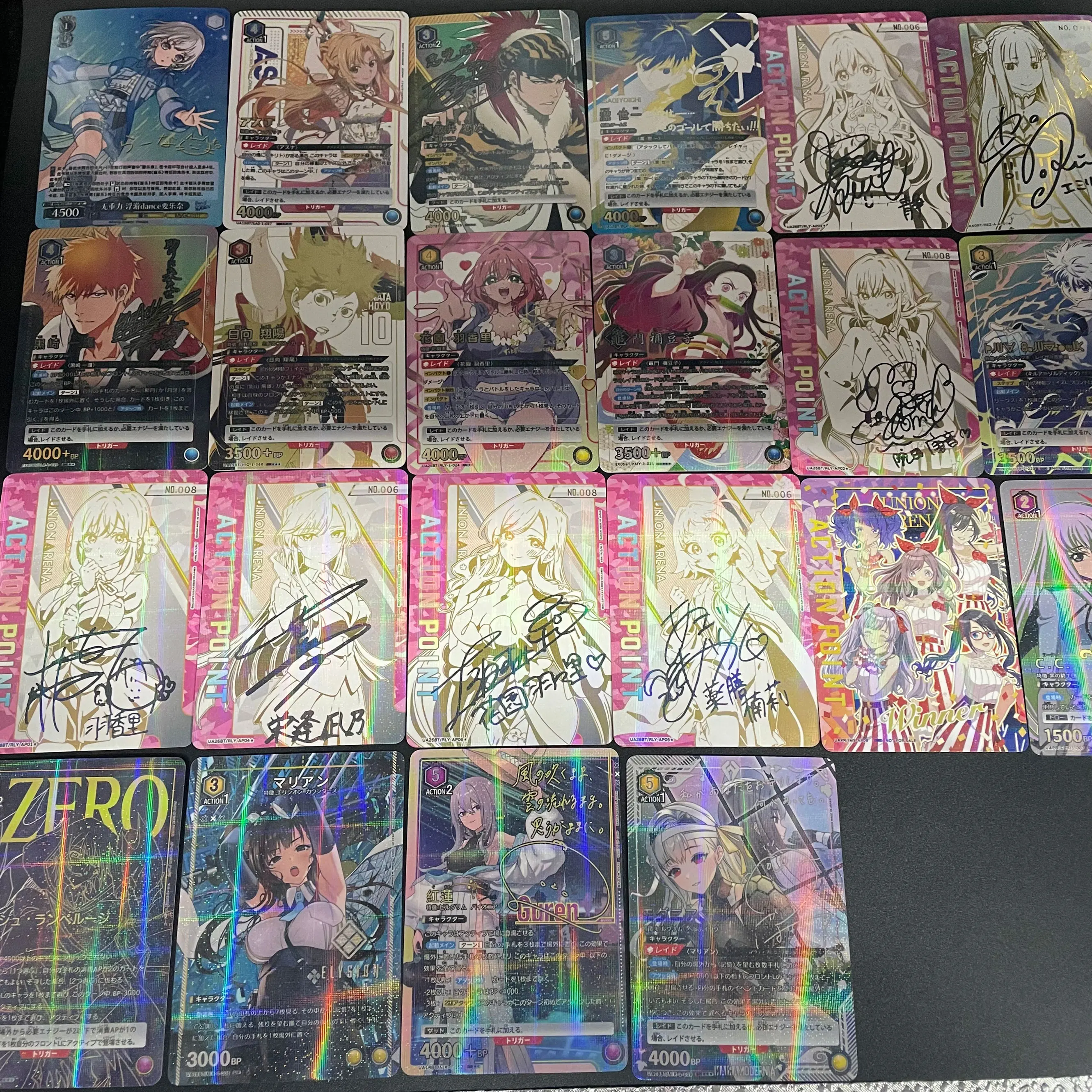 การ์ดโฮโลกราฟิกแบบทำเองสไตล์ผ้าพันแผล UA  ไอจิโกะ คุโรซากิ โอริฮิเมะ อิโนะอุเอะ อาสึนะ ซากิ ฮานาโซโนะ  คอลเลคชั่นการ์ดโฮโลสี