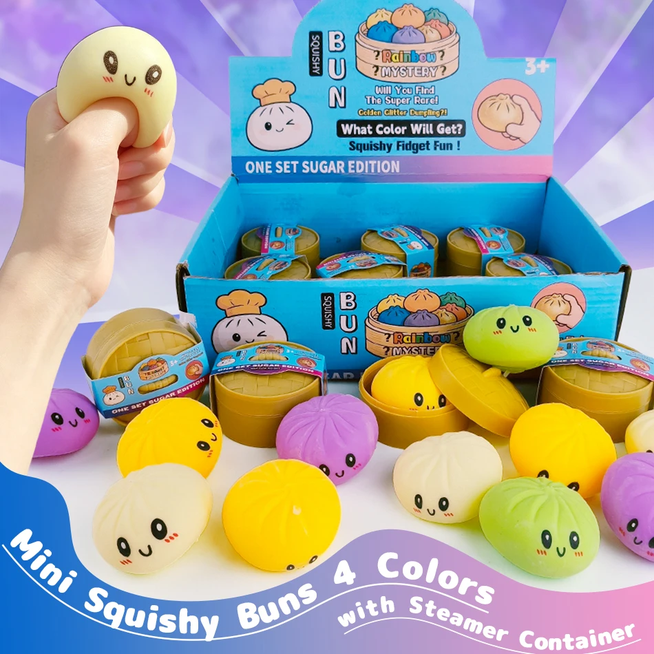 Mini Caja Sorpresa de Dumplings Simulados Coloridos, Juguete Suave e Inmersivo para Aliviar la Ansiedad y el Estrés, Aumentar la Felicidad y Liberar la Tensión