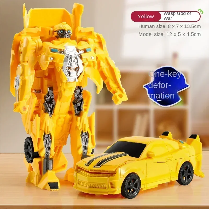 Transformation Car Anime Robot Model One Step Deformation Robot Toy Kid Puzzle Toy Deformation Car Action Figure Model