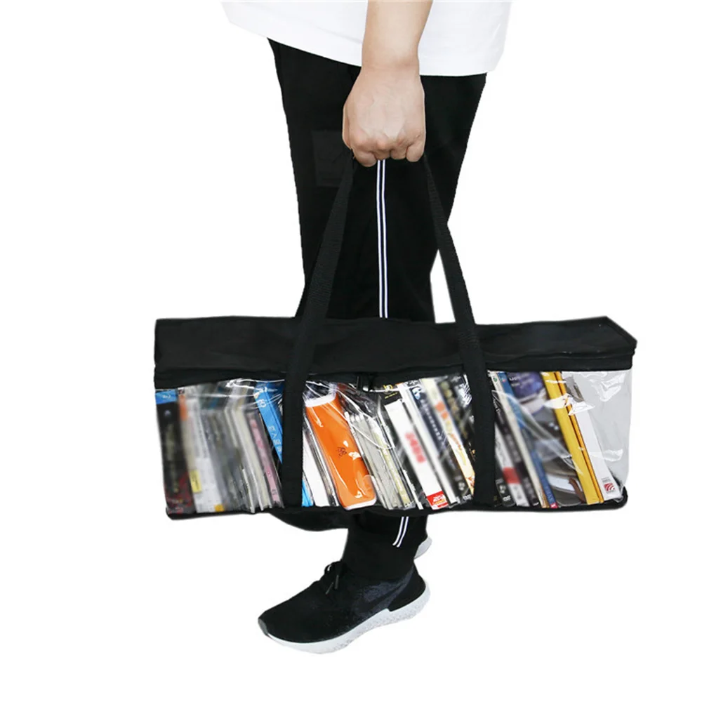 

Transparent Bookshelf Storage Bag Convenient Solution for Organizing and Transporting Your Reading and Media Collection