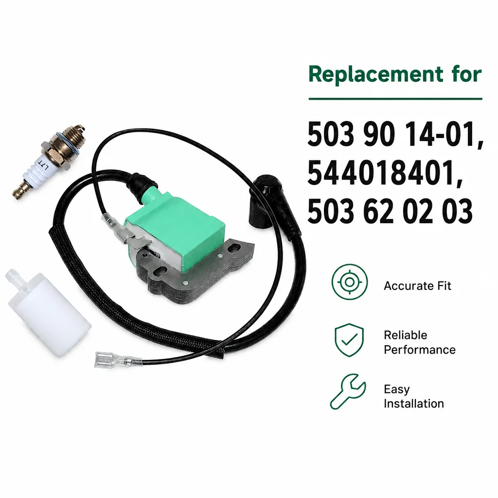 Ignition Coil Kit Spark Plug Fuel Filter for Husqvarna 61 266 268 272 272XP OEM 503620203 Tune Up Replacement Saw Parts Tool Kit