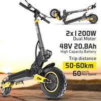 iENYRID ES1 Electric Scooter, 2400W Dual Motor 48V 20.8Ah Battery, Max Speed 60km/h, Max Mileage 50-60km, E-Scooter Wide Tire