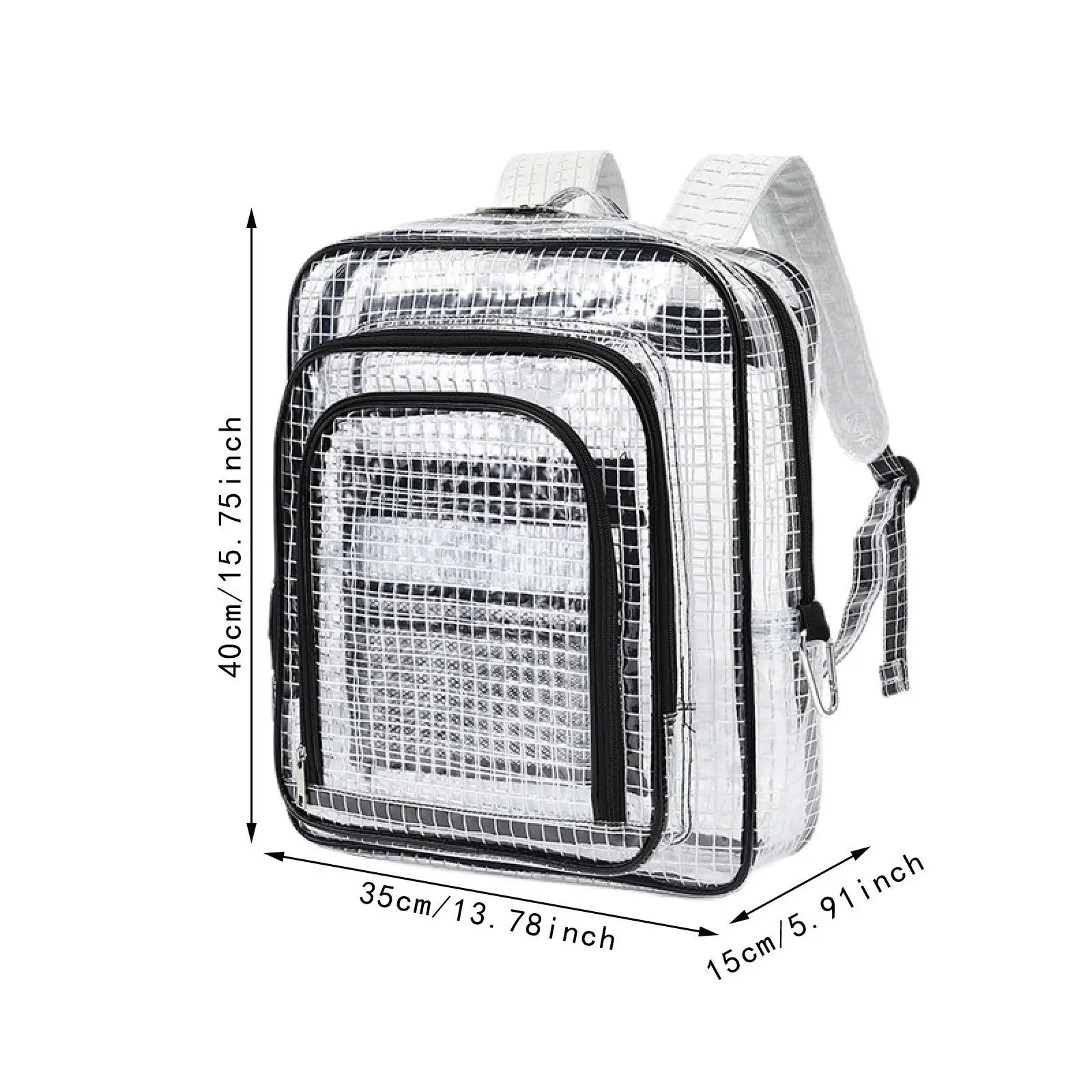 Clear Backpack Cleanroom Tool Bag Tool Pouch Portable Engineer Bag Transparent Daypack for College Sports Plumber Workplace