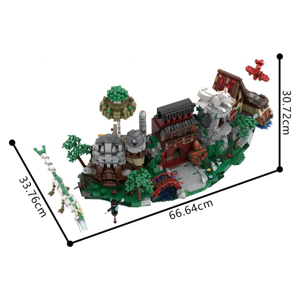 Nowa Kolekcja MOC Modeli Scen Animacyjnych Klasyczny Mobilny Zamek Dom Olejowy Budynki Klocki Puzzle Zabawka DIY Prezent dla Dzieci