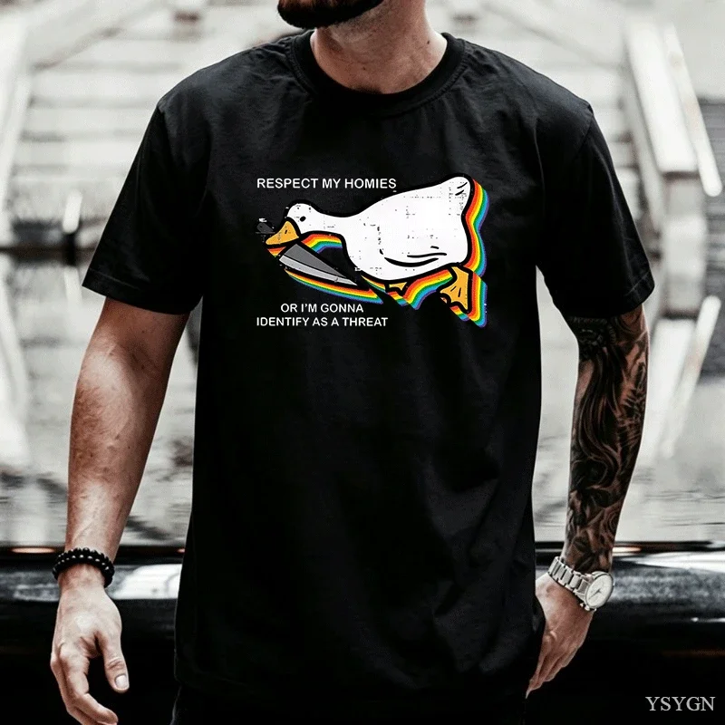 Silly Goose Ally Pride T Shirt LGBTQ Ally Tshirt Pride Day Equality Graphic T Shirts Casual Round Neck Printed Cotton Short Tops