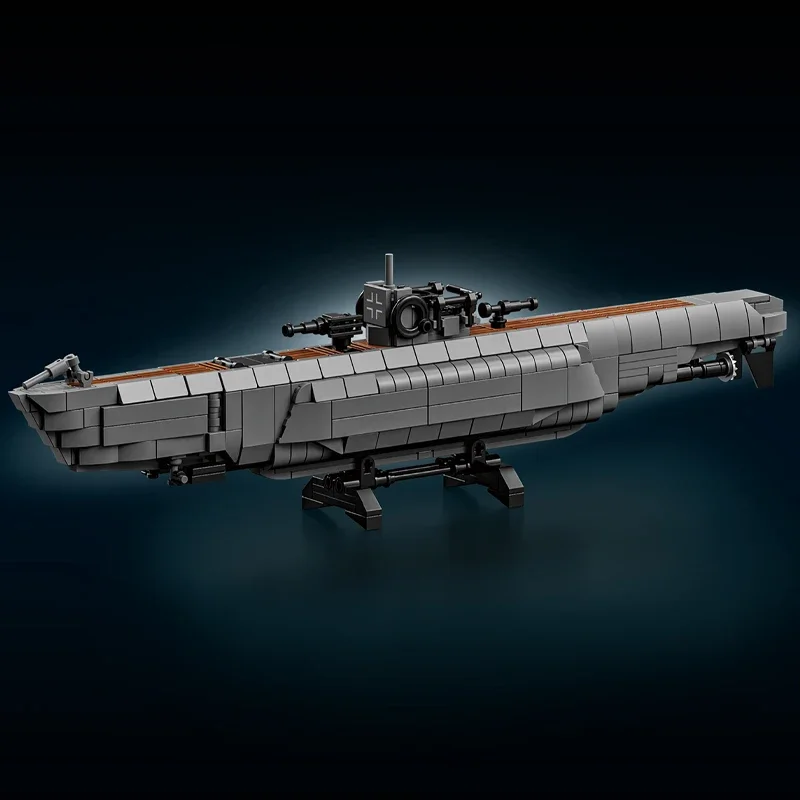 738 Pcs WW2 Tedesco U-tipo Sottomarino Building Blocks Affari Militari Portaerei Cruiser Sottomarino Nuclearo Giocattolo Regali